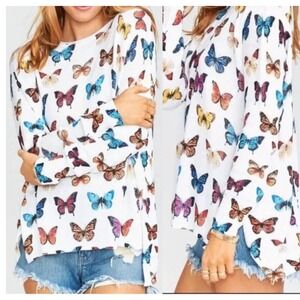 Show Me Your Mumu Knit Sweater Butterflies Bonfire Womens Small Fairy Cottage